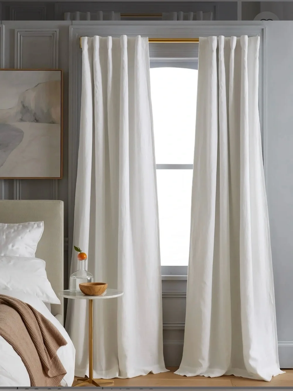 Quince European Linen Room Darkening Curtain - Single Panel